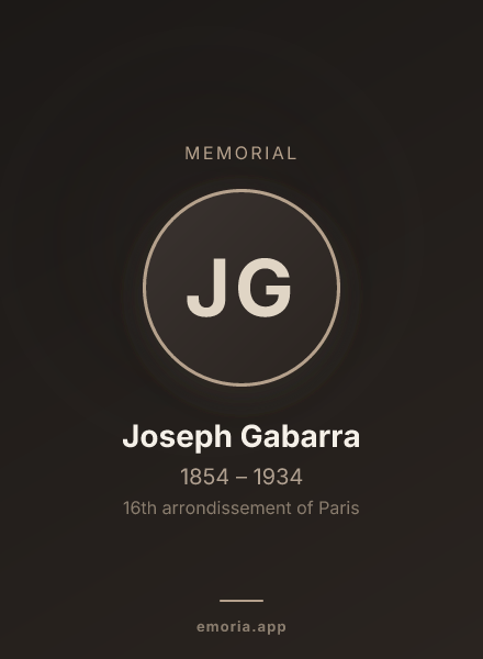 Memorial portrait of Joseph Gabarra