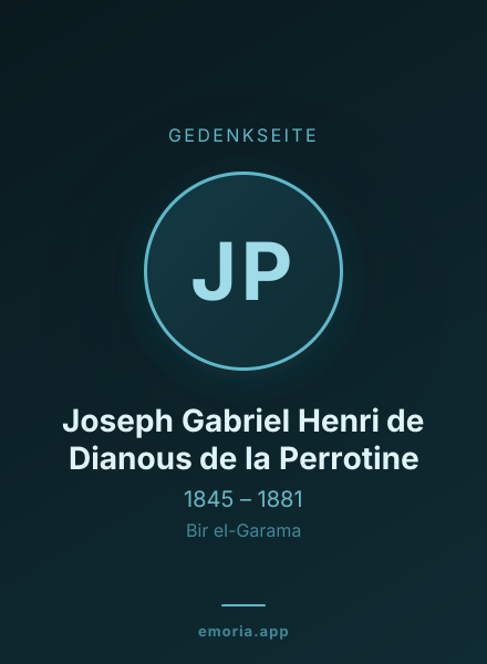 Gedenkportrait von Joseph Gabriel Henri de Dianous de la Perrotine