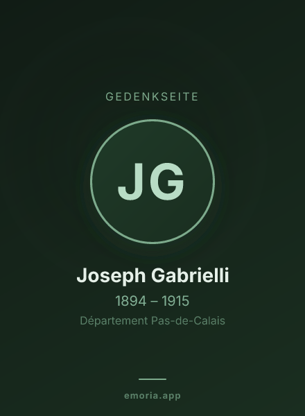 Gedenkportrait von Joseph Gabrielli