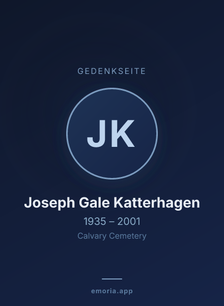 Gedenkportrait von Joseph Gale Katterhagen