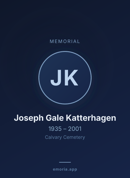 Memorial portrait of Joseph Gale Katterhagen