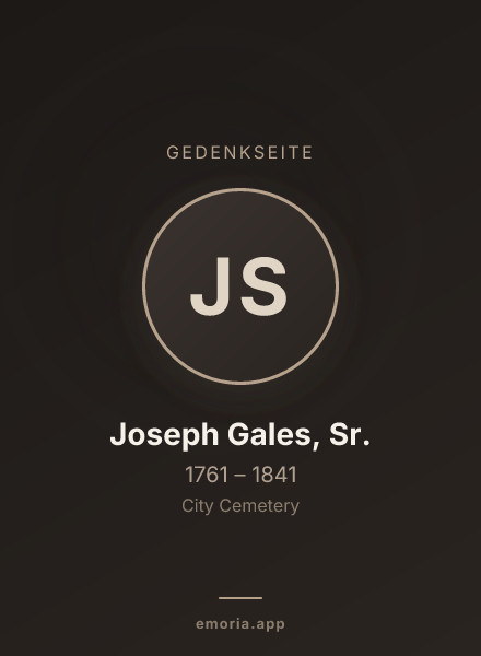 Gedenkportrait von Joseph Gales, Sr.