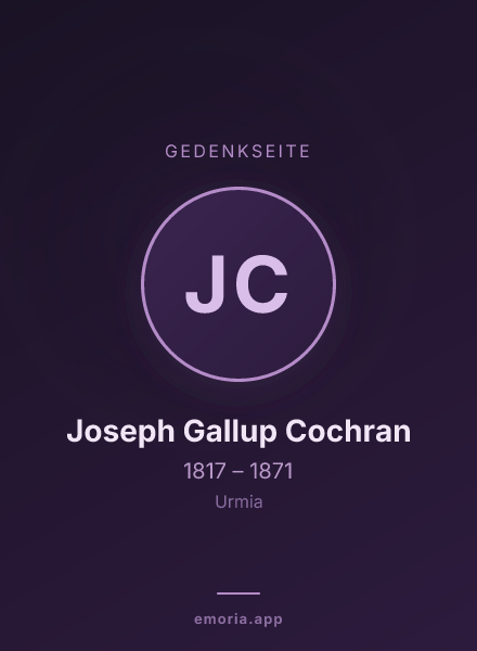 Gedenkportrait von Joseph Gallup Cochran