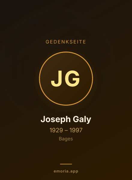 Gedenkportrait von Joseph Galy