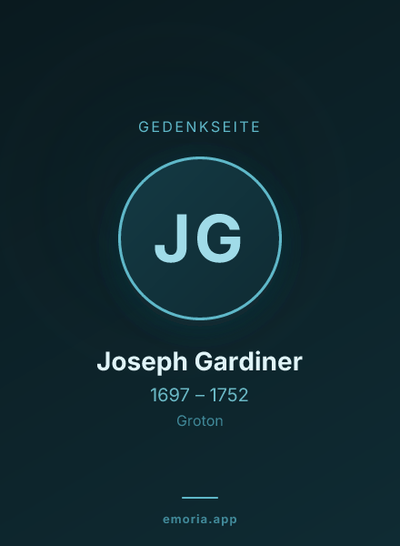 Gedenkportrait von Joseph Gardiner