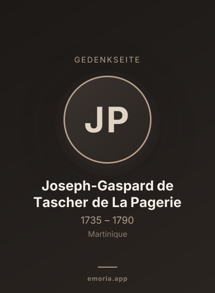 Gedenkportrait von Joseph-Gaspard de Tascher de La Pagerie