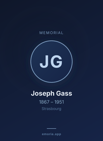 Memorial portrait of Joseph Gass