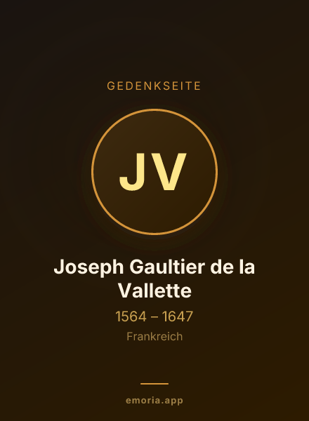 Gedenkportrait von Joseph Gaultier de la Vallette