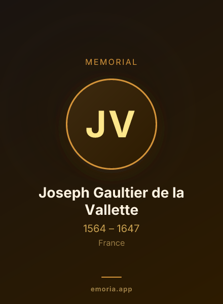 Memorial portrait of Joseph Gaultier de la Vallette