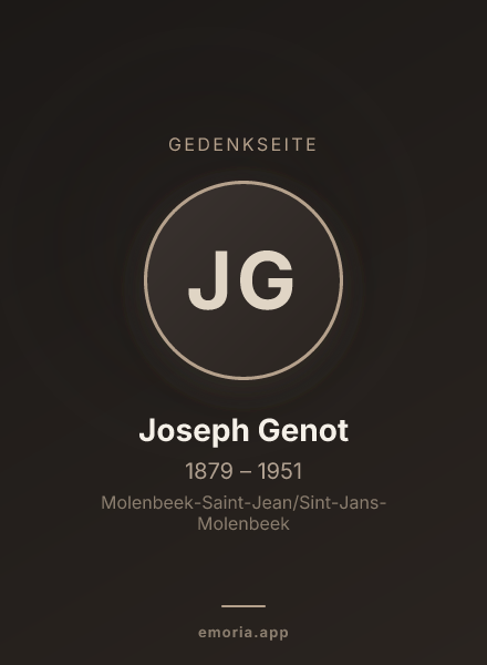Gedenkportrait von Joseph Genot