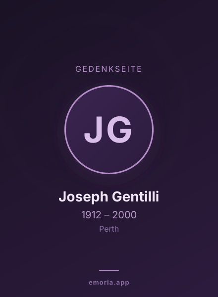 Gedenkportrait von Joseph Gentilli