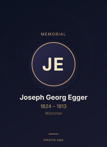 Memorial portrait of Joseph Georg Egger