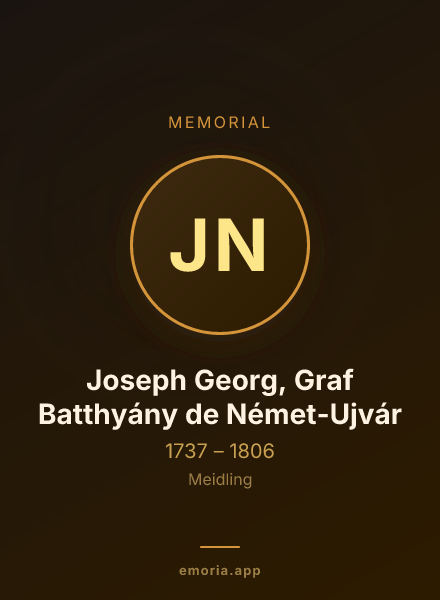 Memorial portrait of Joseph Georg, Graf Batthyány de Német-Ujvár