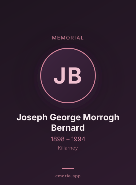 Memorial portrait of Joseph George Morrogh Bernard