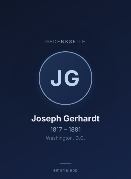 Gedenkportrait von Joseph Gerhardt
