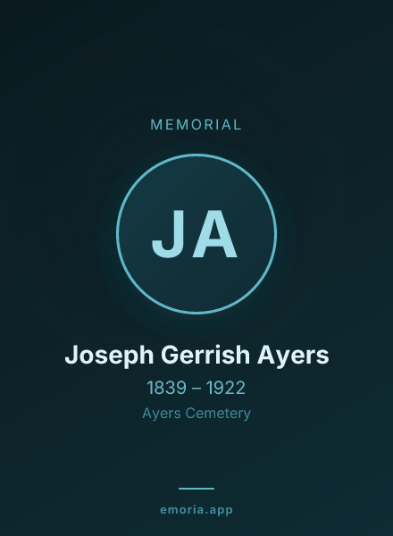 Memorial portrait of Joseph Gerrish Ayers