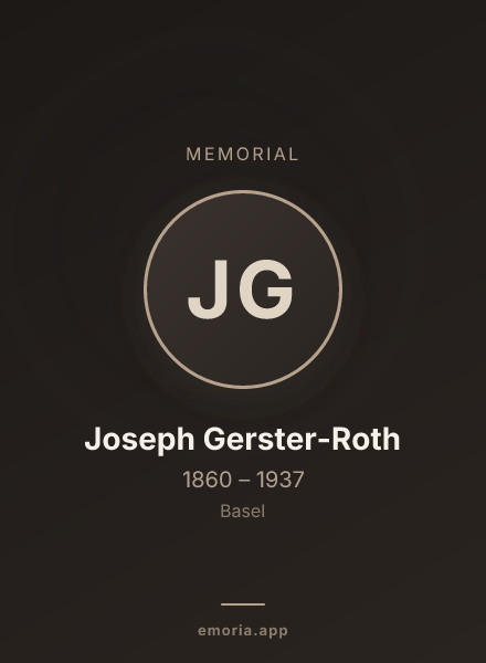 Memorial portrait of Joseph Gerster-Roth