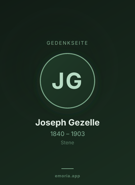 Gedenkportrait von Joseph Gezelle