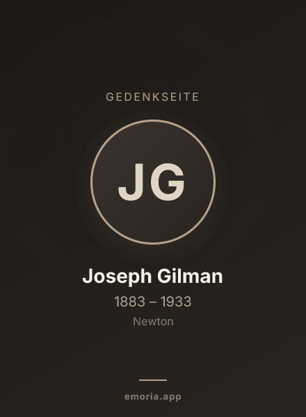 Gedenkportrait von Joseph Gilman