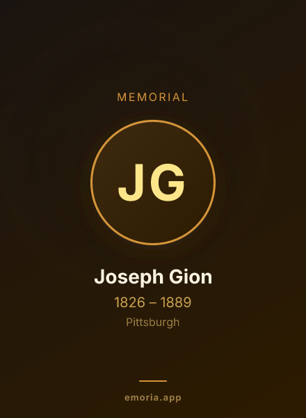 Memorial portrait of Joseph Gion