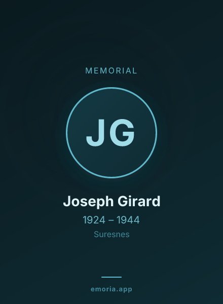 Memorial portrait of Joseph Girard