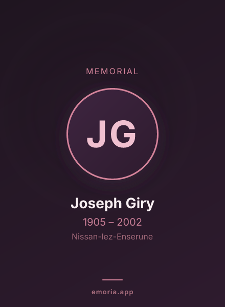 Memorial portrait of Joseph Giry