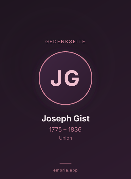 Gedenkportrait von Joseph Gist