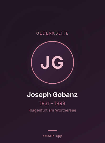 Gedenkportrait von Joseph Gobanz