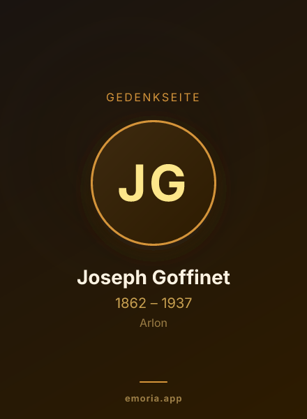 Gedenkportrait von Joseph Goffinet