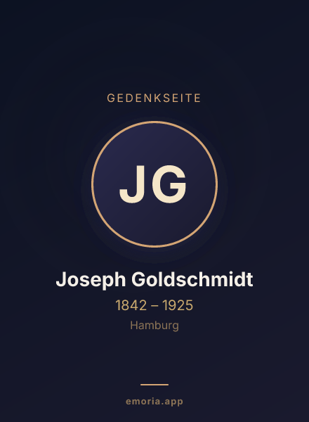 Gedenkportrait von Joseph Goldschmidt
