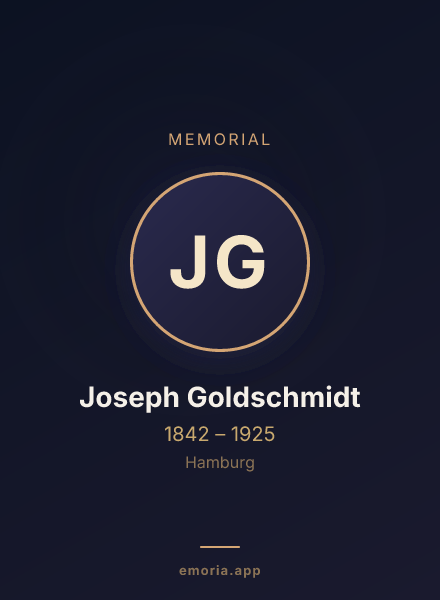 Memorial portrait of Joseph Goldschmidt