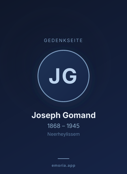 Gedenkportrait von Joseph Gomand