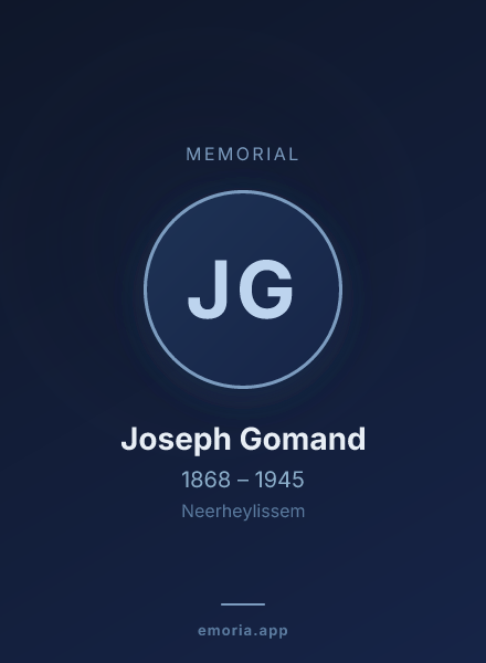 Memorial portrait of Joseph Gomand