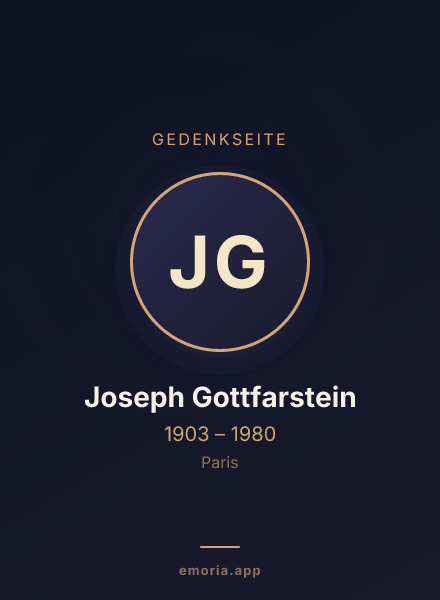 Gedenkportrait von Joseph Gottfarstein