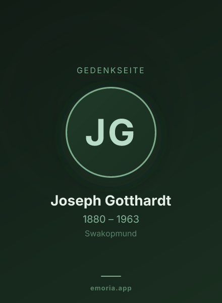 Gedenkportrait von Joseph Gotthardt