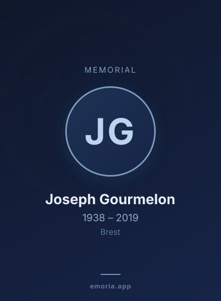 Memorial portrait of Joseph Gourmelon