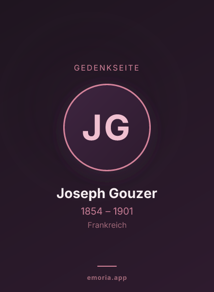 Gedenkportrait von Joseph Gouzer