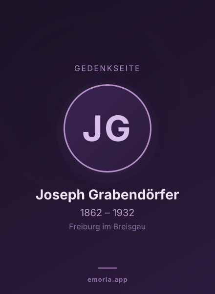 Gedenkportrait von Joseph Grabendörfer