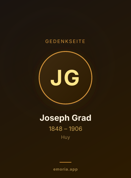 Gedenkportrait von Joseph Grad