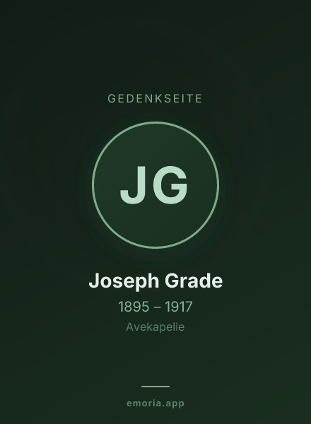 Gedenkportrait von Joseph Grade