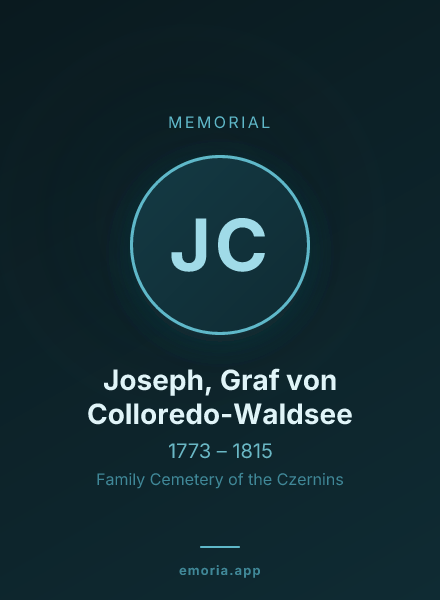 Memorial portrait of Joseph, Graf von Colloredo-Waldsee