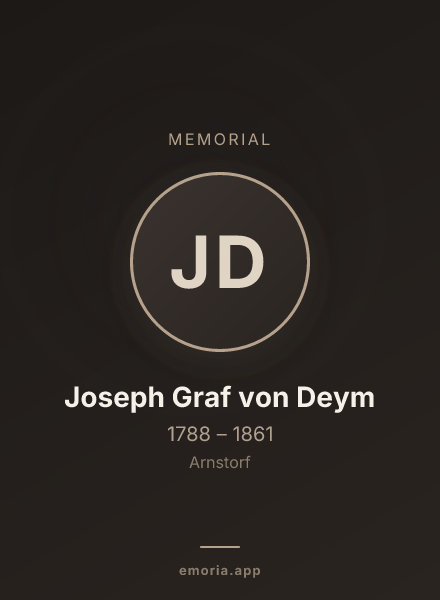 Memorial portrait of Joseph Graf von Deym
