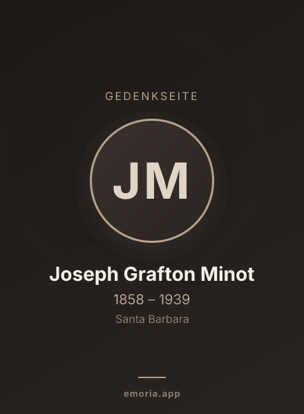 Gedenkportrait von Joseph Grafton Minot