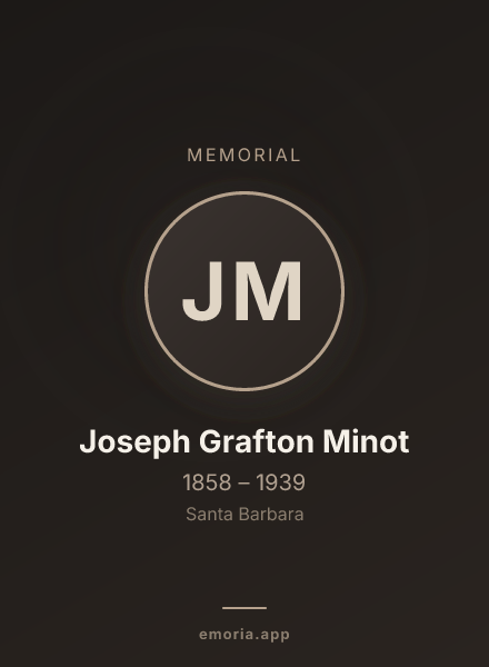 Memorial portrait of Joseph Grafton Minot