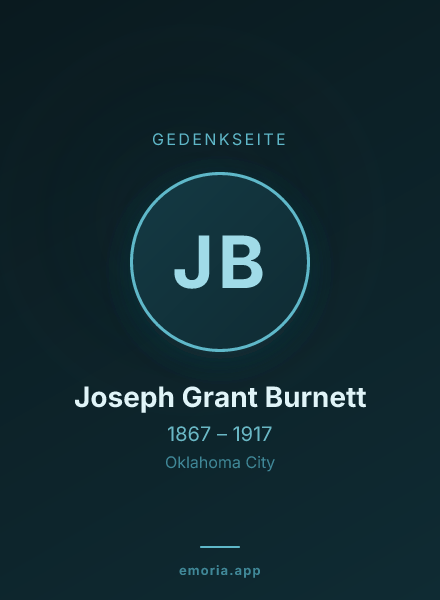 Gedenkportrait von Joseph Grant Burnett