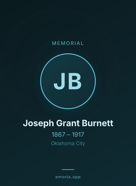Memorial portrait of Joseph Grant Burnett
