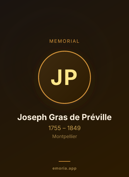 Memorial portrait of Joseph Gras de Préville