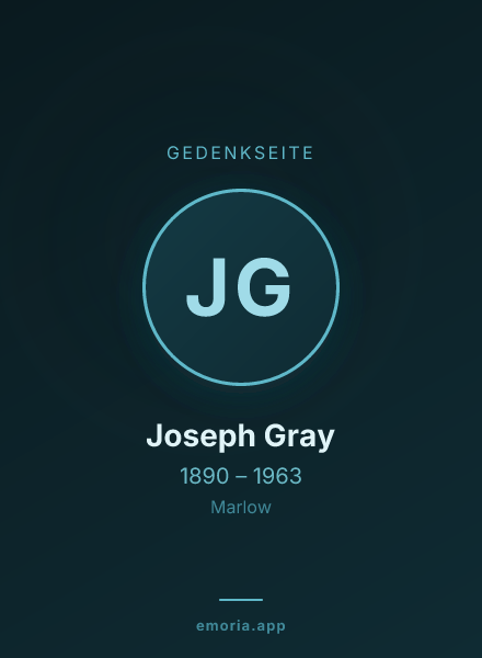 Gedenkportrait von Joseph Gray