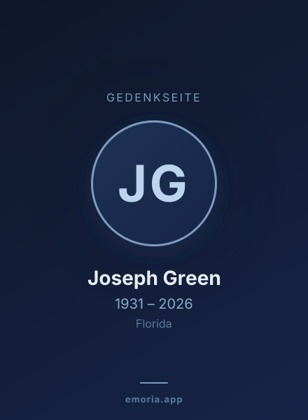 Gedenkportrait von Joseph Green