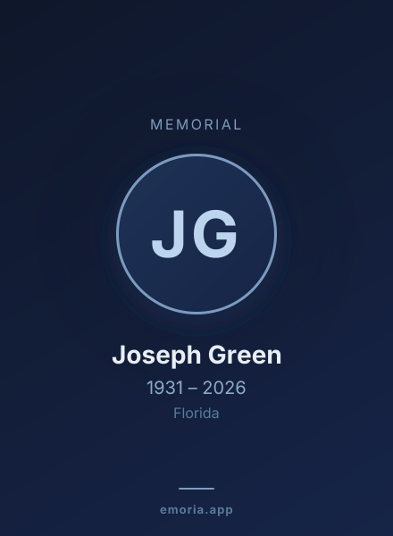 Memorial portrait of Joseph Green